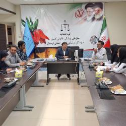 جلسه دکتر فارسی نژاد مدیرکل پزشکی قانونی با معاونت سازمان غذا و دارو استان لرستان