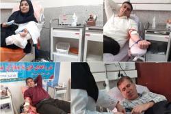 اهدای خون کارکنان پزشکی قانونی لرستان به مناسبت هفته بسیج