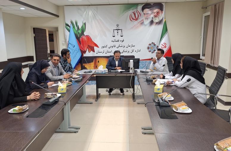 جلسه دکتر فارسی نژاد مدیرکل پزشکی قانونی با معاونت سازمان غذا و دارو استان لرستان
